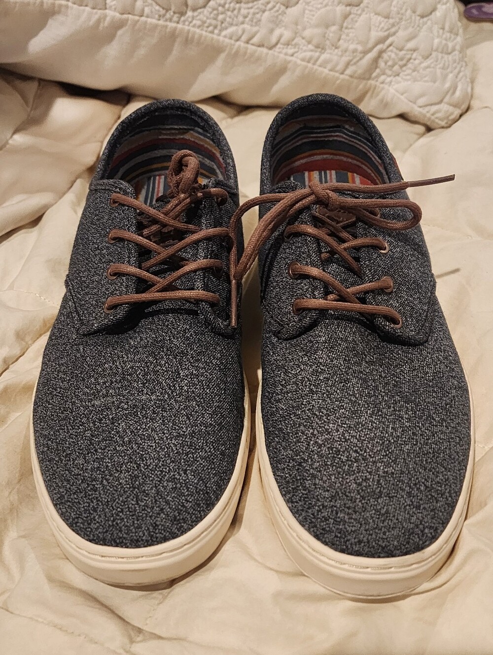 Mens 11½ Vans Tb4r Classic Skate Shoe Heather Grey With Leather